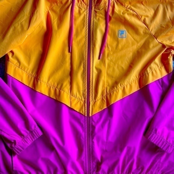 Fila Women’s Pink and Orange Windbreaker Jacket - Picture 4 of 7